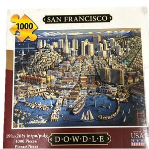Dowdle 1000 Piece San Francisco Puzzle 19.25" x 26.63" COMPLETE Travel Counted